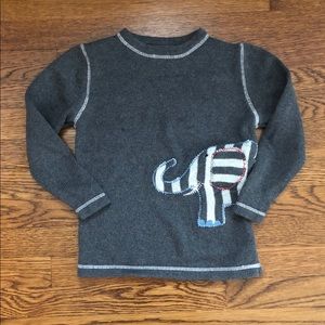 Mulberribush Kids Sweater with appliqué. Grey. New